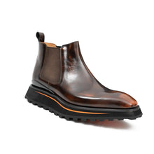 Load image into Gallery viewer, Foil leather Thick-Soled Chelsea Boot 2898KD Brown
