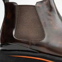 Load image into Gallery viewer, Foil leather Thick-Soled Chelsea Boot 2898KD Brown
