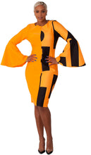 Load image into Gallery viewer, For Her Women Dress 82062C-Black Yellow
