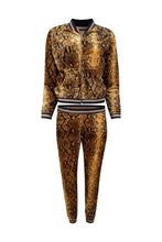 Load image into Gallery viewer, Foxy Velour Python Print Tracksuit
