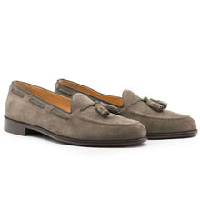 Load image into Gallery viewer, 16-583-TPE FRANCO Suede Calfskin Tassel Loafer, Taupe
