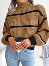 Load image into Gallery viewer, Frenchy Striped Mock Neck Sweater | NCS
