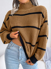 Load image into Gallery viewer, Frenchy Striped Mock Neck Sweater | NCS
