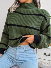 Load image into Gallery viewer, Frenchy Striped Mock Neck Sweater | NCS
