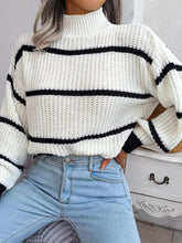 Load image into Gallery viewer, Frenchy Striped Mock Neck Sweater | NCS
