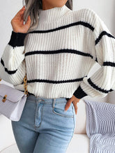Load image into Gallery viewer, Frenchy Striped Mock Neck Sweater | NCS
