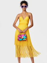 Load image into Gallery viewer, Fringe Bandage Dress With Suspender Straps For Women, Tribeca, BYMANYC New York.
