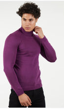 Load image into Gallery viewer, Suslo Couture Turtle Neck Sweater | Purple/eggplant color

