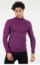 Load image into Gallery viewer, Suslo Couture Turtle Neck Sweater | Purple/eggplant color
