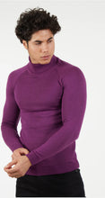 Load image into Gallery viewer, Suslo Couture Turtle Neck Sweater | Purple/eggplant color

