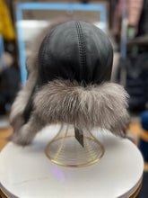Load image into Gallery viewer, Genuine Silver Fox Fur Genuine Leather Hat
