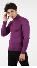 Load image into Gallery viewer, Suslo Couture Turtle Neck Sweater | Purple/eggplant color
