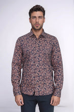Load image into Gallery viewer, Bloom Patterned Brown Slim Fit Shirt - Wessi
