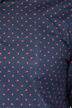 Load image into Gallery viewer, Men’s Navy Shirt with Minimal Red Pattern – Wessi
