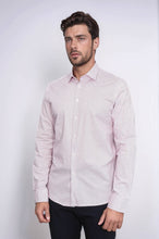 Load image into Gallery viewer, Claret Red Tiny Check Patterned Slim Fit Men Shirt - Wessi

