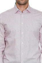 Load image into Gallery viewer, Claret Red Tiny Check Patterned Slim Fit Men Shirt - Wessi
