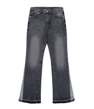 Load image into Gallery viewer, CHARCOAL SPLIT FLARE DENIM
