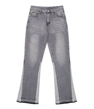 Load image into Gallery viewer, GREY SPLIT FLARE DENIM
