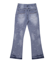 Load image into Gallery viewer, AZUL DISTRESSED SPLIT FLARE DENIM
