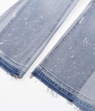 Load image into Gallery viewer, SKY DISTRESSED SPLIT FLARE DENIM
