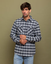 Load image into Gallery viewer, Grand Flannel, Charcoal Gingham
