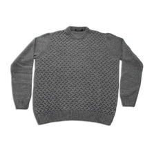 Load image into Gallery viewer, Crew Neck Cable Knit Sweater - Med Grey
