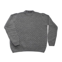 Load image into Gallery viewer, Crew Neck Cable Knit Sweater - Med Grey
