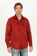 Load image into Gallery viewer, Men's Faux Suede Overshirt - Red
