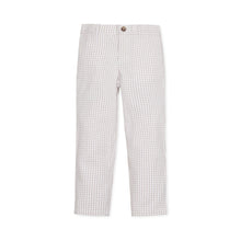 Load image into Gallery viewer, Organic Seersucker Suit Pant Taupe Gingham
