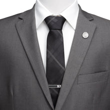 Load image into Gallery viewer, Game of Thrones Targaryen Dragon Black Plaid Silk Men&#39;s Tie
