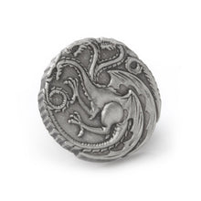 Load image into Gallery viewer, Game of Thrones Targaryen Dragon Antiqued Lapel Pin
