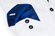 Load image into Gallery viewer, Gabe  Button-Up Shirt With Contrast Details // White  // Contemporary Fit (Regular)- final sale
