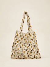 Load image into Gallery viewer, Artisanal Handwoven Gem Bead Crochet Tote Bag
