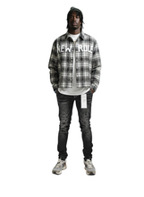 Load image into Gallery viewer, STATIC Heavy Flannel Crop Top Button Down Shirt
