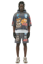 Load image into Gallery viewer, PORTER French Terry 3/4 Sleeve Crop Top Pullover Hoodie
