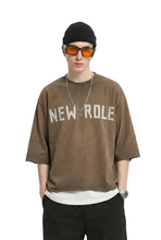 Load image into Gallery viewer, ELLE S/N Jersey 3/4 Sleeve Crop Top Tee with Detachable Necklace
