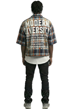 Load image into Gallery viewer, SUIFU Washed Flannel Crop Top Button Down Shirt
