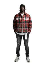 Load image into Gallery viewer, VERIN Heavy Flannel Crop Top Button Down Shirt
