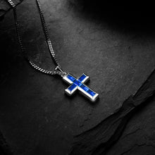 Load image into Gallery viewer, Gemstone Cross Pendant - Sapphire
