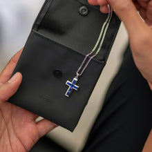 Load image into Gallery viewer, Gemstone Cross Pendant - Sapphire
