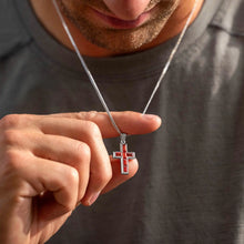 Load image into Gallery viewer, Gemstone Cross Pendant - Ruby
