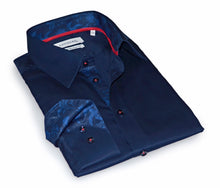 Load image into Gallery viewer, Geo  Button-Up Shirt With Contrast Details // Navy // Contemporary Fit (Regular)
