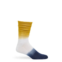 Load image into Gallery viewer, Navy / Gold Dip Casual Socks
