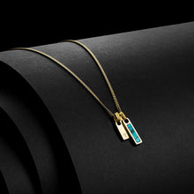 Load image into Gallery viewer, Birthstone &amp; Initial Tag Necklace - Gold
