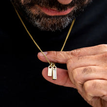 Load image into Gallery viewer, Birthstone &amp; Initial Tag Necklace - Gold
