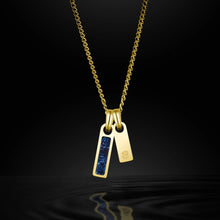 Load image into Gallery viewer, Birthstone &amp; Initial Tag Necklace - Gold
