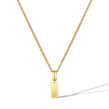 Load image into Gallery viewer, Initial Tag Necklace - 14K Gold
