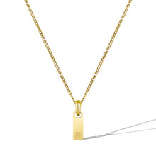 Load image into Gallery viewer, Initial Tag Necklace - 14K Gold
