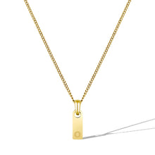 Load image into Gallery viewer, Initial Tag Necklace - 14K Gold
