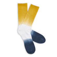 Load image into Gallery viewer, Navy / Gold Dip Casual Socks
